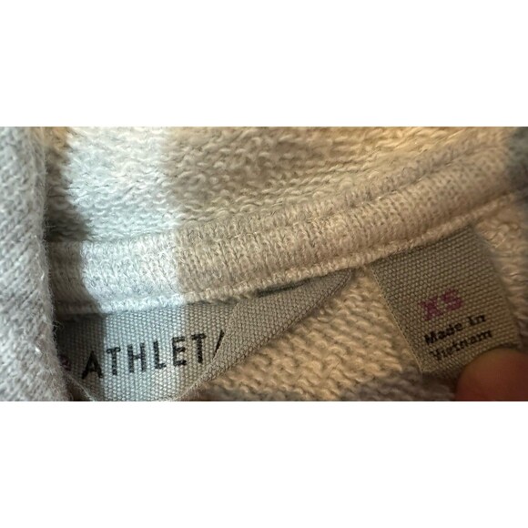 Athleta Sweatshirt Hooded Dress Kangaroo Pocket Tunic Light Grey GUC XS - Picture 6 of 6